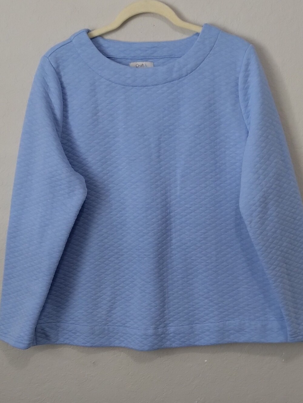croft & barrow Light Blue Short Sleeve Top